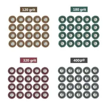 Rocaris 40 Pack Abrasive Buffing Wheels for Dremel