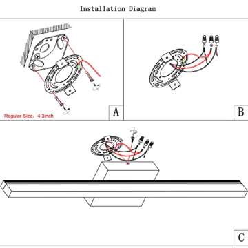 Temgin LED Bathroom Vanity Lights 36Inch Bathroom Light Fixtures 20W 6000K Cool White Vanity Lighting Modern Over Mirror Bathroom Wall Light Indoor Wall Lamp Black