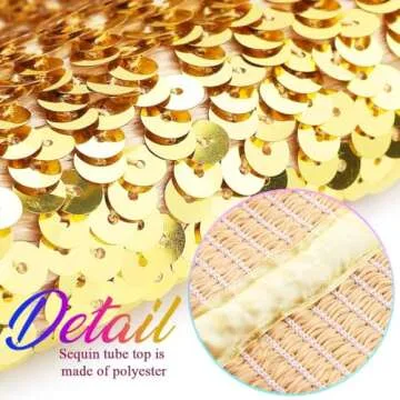 Nicute Sequin Top for Women Sparkly Strapless Crop Top Sleeveless Sexy Bra Top for Women (Gold)