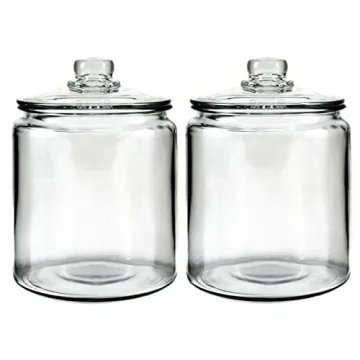 Anchor Hocking Glass Storage Jars - 0.5 Gallon Set of 2