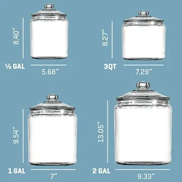 Anchor Hocking Glass Storage Jars - 0.5 Gallon Set of 2