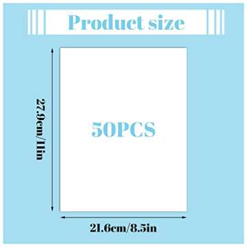 50 Sheets Premium 250gsm White Cardstock for Invitations and Crafts