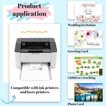 Premium 250gsm White Cardstock for Crafting and Printing