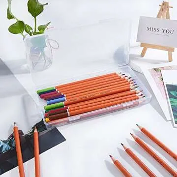 BENECREAT 4 Packs 7.8x4.3x0.9" Rectangle Large Clear Plastic Box Containers Bead Storage Organizer Box for Cards, Safety Pins, Beads and Craft School Office Supplies