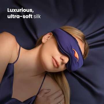 Manta Silk Sleep Mask - Luxury Silk Eye Mask with Pure Silk Eye Cups, Gentle on Skin & Hair, Breatha...