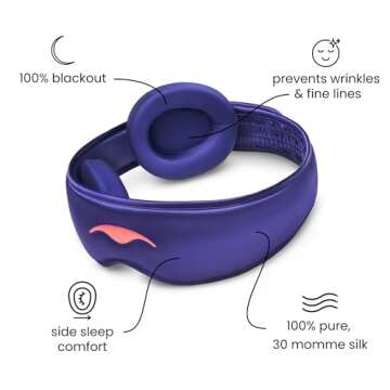 Manta Silk Sleep Mask - Luxury Adjustable Eye Mask