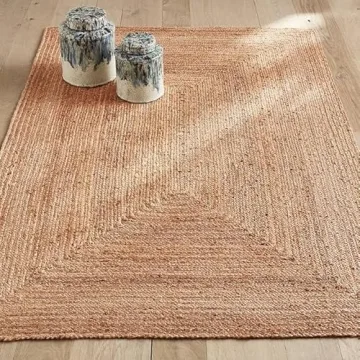 FRELISH DECOR Handwoven Jute Rug 3x5 Eco-Friendly Stylish
