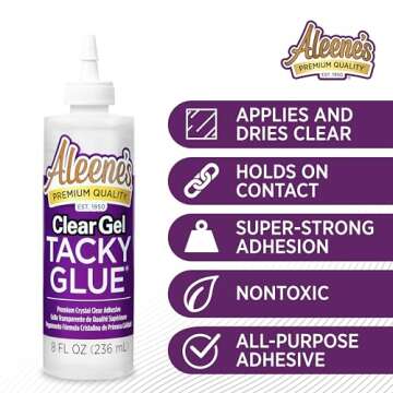 Aleene's Clear Gel Tacky Glue - 3 Pack, Versatile Adhesive