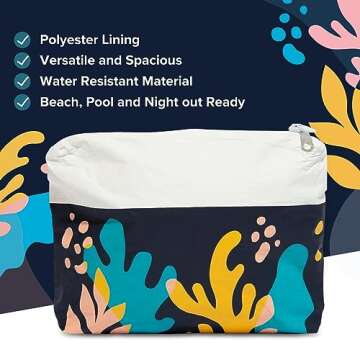 See Worthy Travel Tote Bag with Splash Pouch - Perfect for Toiletries, Seamless Travel, Beach, and M...