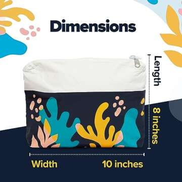 See Worthy Travel Tote Bag with Splash Pouch - Perfect for Toiletries, Seamless Travel, Beach, and More - Ideal for Carrying Toiletries and Essentials - Versatile Convenient Organizer