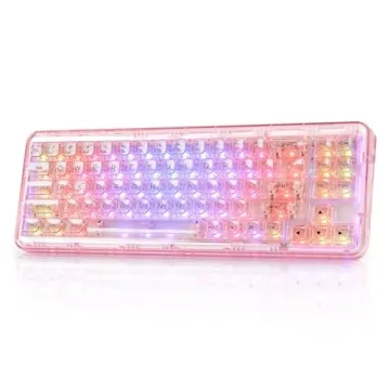 YUNZII X71 Transparent Mechanical Keyboard - Bluetooth & USB-C, RGB Gaming