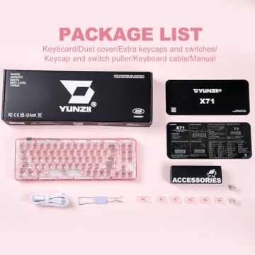 YUNZII X71 Transparent Mechanical Gaming Keyboard