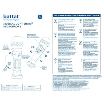 Battat Karaoke Mic for Kids - Light & Voice Changing Fun