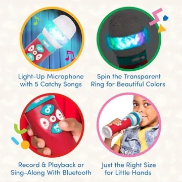 Battat Karaoke Mic for Kids - Light & Voice Changing Fun
