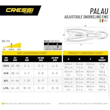 Cressi Palau LAF Set, blue, L/XL