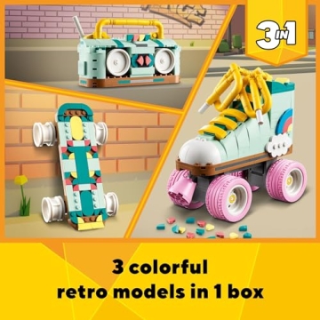 LEGO Creator 3 in 1 Retro Roller Skate Kit for Kids