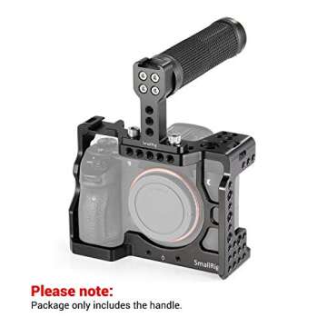 SMALLRIG Top Handle Grip Rubber with Top Cold Shoe Base for DSLR Camera Cage Rig - 1447