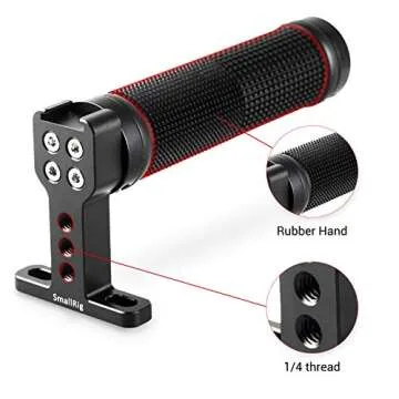 SMALLRIG Top Handle Grip Rubber with Top Cold Shoe Base for DSLR Camera Cage Rig - 1447