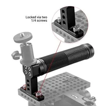 SMALLRIG Top Handle Grip Rubber with Top Cold Shoe Base for DSLR Camera Cage Rig - 1447