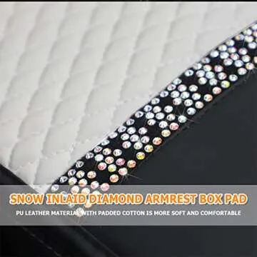Elegant Bling Leather Center Console Cover for Cars