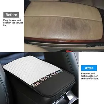 Elegant Bling Leather Center Console Cover for Cars