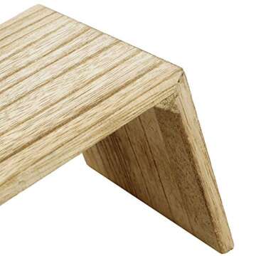 Mooca 5 Pieces Wooden Multi Functions Jewelry Display Stands, Figurine Stand Risers, Retail Display Risers, Oak Color