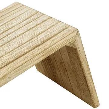 Mooca 5 Pieces Wooden Multi Functions Jewelry Display Stands, Figurine Stand Risers, Retail Display Risers, Oak Color