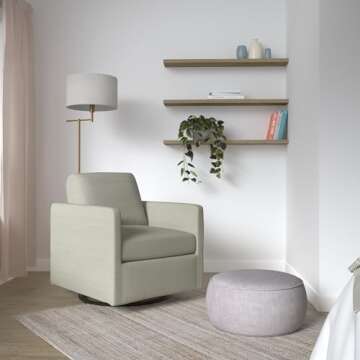 CHITA Swivel Accent Chair, Club Arm Chair, Oversized Chair for Living Room, Fully Assembled, Linen