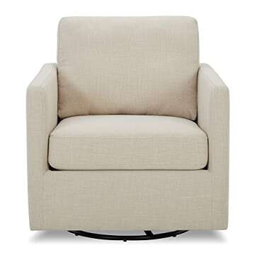CHITA Swivel Accent Chair, Club Arm Chair, Oversized Chair for Living Room, Fully Assembled, Linen