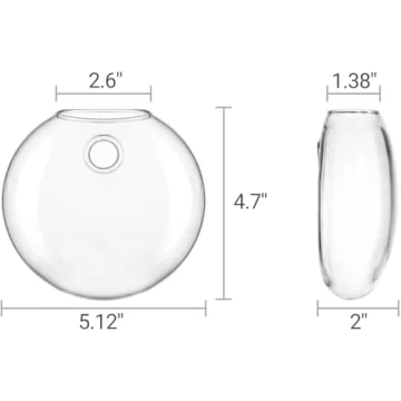 Mkono Modern Wall Hanging Planter Set of 4 Glass Vases