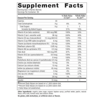 Nordic Naturals Nordic Berries, Citrus - 200 Gummy Berries - Great-Tasting Multivitamin for Ages 2+ ...