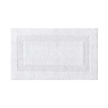 Tommy Bahama - Bathroom Rug, Cotton Bath Mat, Highly Absorbent Bathroom Decor (Long Branch White, 21" x 34")