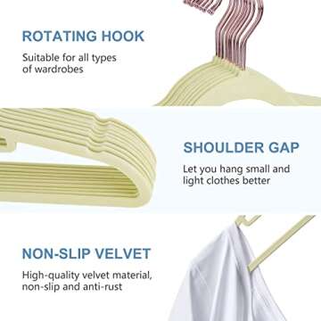 Elegant Velvet Clothes Hangers Non-Slip Space Saving Pack