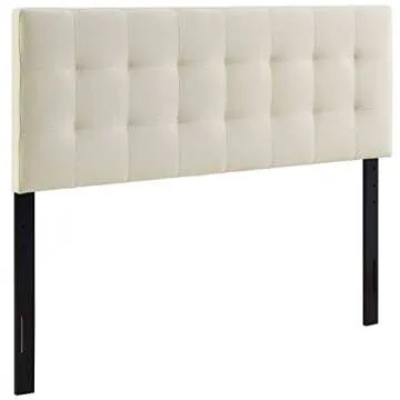 Modway Lily Tufted Fabric Upholstered Full Headboard Ivory