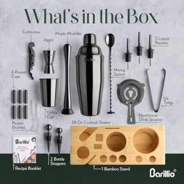 Barillio Black Bartender Kit for Perfect Cocktails