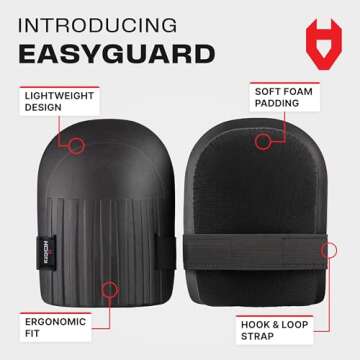 NoCry Gardening Knee Pads for Women and Men - Lightweight Waterproof Foam Knee Pads, and Easy Fit Kn...