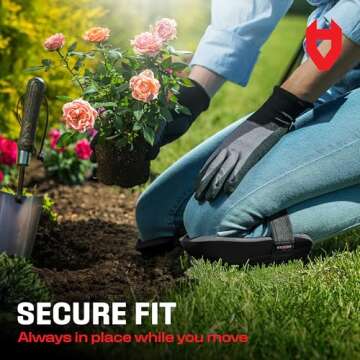 NoCry Gardening Knee Pads for Women and Men - Lightweight Waterproof Foam Knee Pads, and Easy Fit Knee Pads for Gardening with Adjustable Hook'n'Loop Straps - Perfect Womens Knee Pads for Work