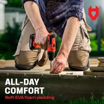 NoCry Gardening Knee Pads for Women and Men - Lightweight Waterproof Foam Knee Pads, and Easy Fit Knee Pads for Gardening with Adjustable Hook'n'Loop Straps - Perfect Womens Knee Pads for Work