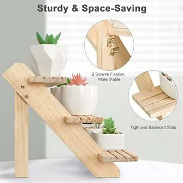 Versatile Jotsport 3-Tier Wooden Display Riser Stand