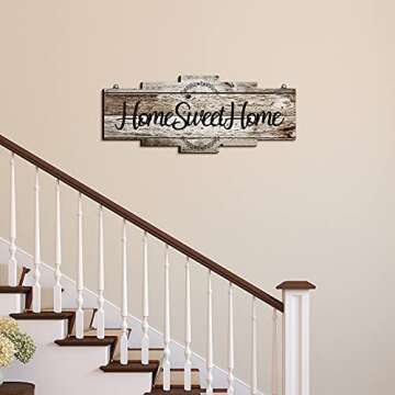 Jetec Home Sweet Home Sign for Rustic Room Decor