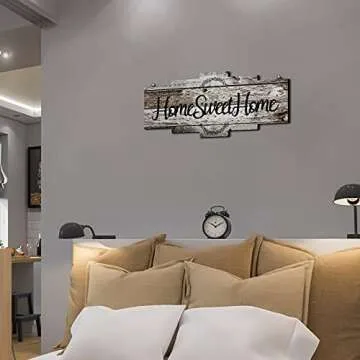 Jetec Home Sweet Home Sign for Rustic Room Decor