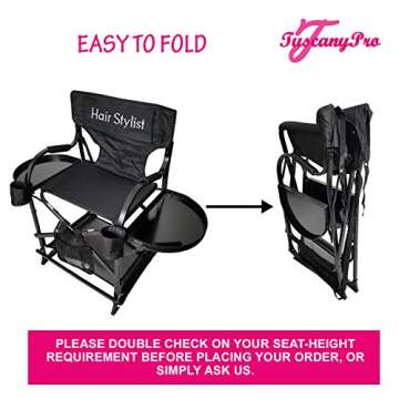Tuscany Pro Portable Salon Chair & Trolley for Stylists