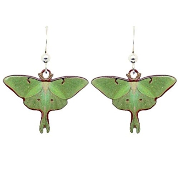 d'ears Luna Moth Earrings - Handmade, Non-Tarnish Sterling Silver, Perfect for Gifts