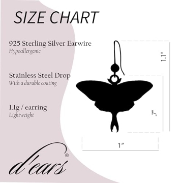 d'ears Luna Moth Earrings - Handmade Sterling Silver Beauty