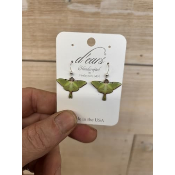 d'ears Luna Moth Earrings - Handmade Sterling Silver Beauty