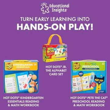 Educational Insights Hot Dots Beginning Phonics Set with 72 Activities, Learn to Read Preschool Set with Interactive Pen, Ages 3+