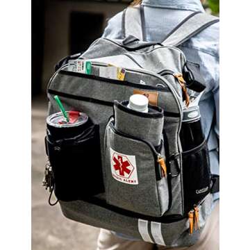 Scooter - Wheelchair Backpack Bag with Cup Holder, Insulated Compartment for Lunch Box and Medicine ...