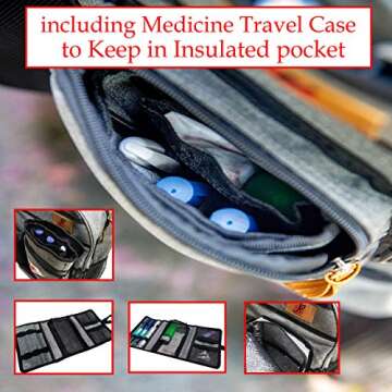 Scooter - Wheelchair Backpack Bag with Cup Holder, Insulated Compartment for Lunch Box and Medicine Travel Case by PF™- for Transport Mobility Electric Scooters, Lightweight Motorized Wheelchair