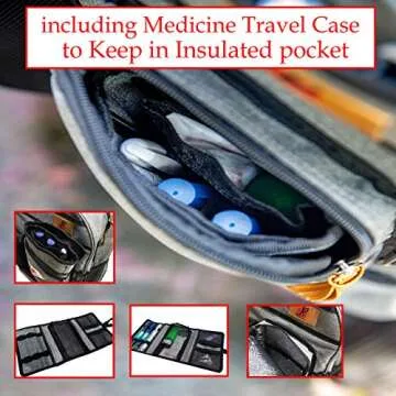 Scooter - Wheelchair Backpack Bag with Cup Holder, Insulated Compartment for Lunch Box and Medicine Travel Case by PF™- for Transport Mobility Electric Scooters, Lightweight Motorized Wheelchair