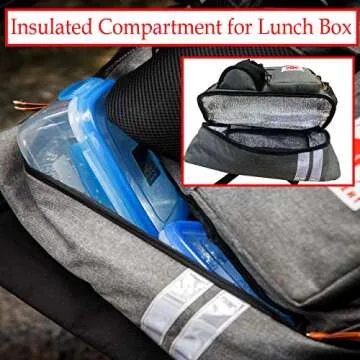 Scooter - Wheelchair Backpack Bag with Cup Holder, Insulated Compartment for Lunch Box and Medicine Travel Case by PF™- for Transport Mobility Electric Scooters, Lightweight Motorized Wheelchair